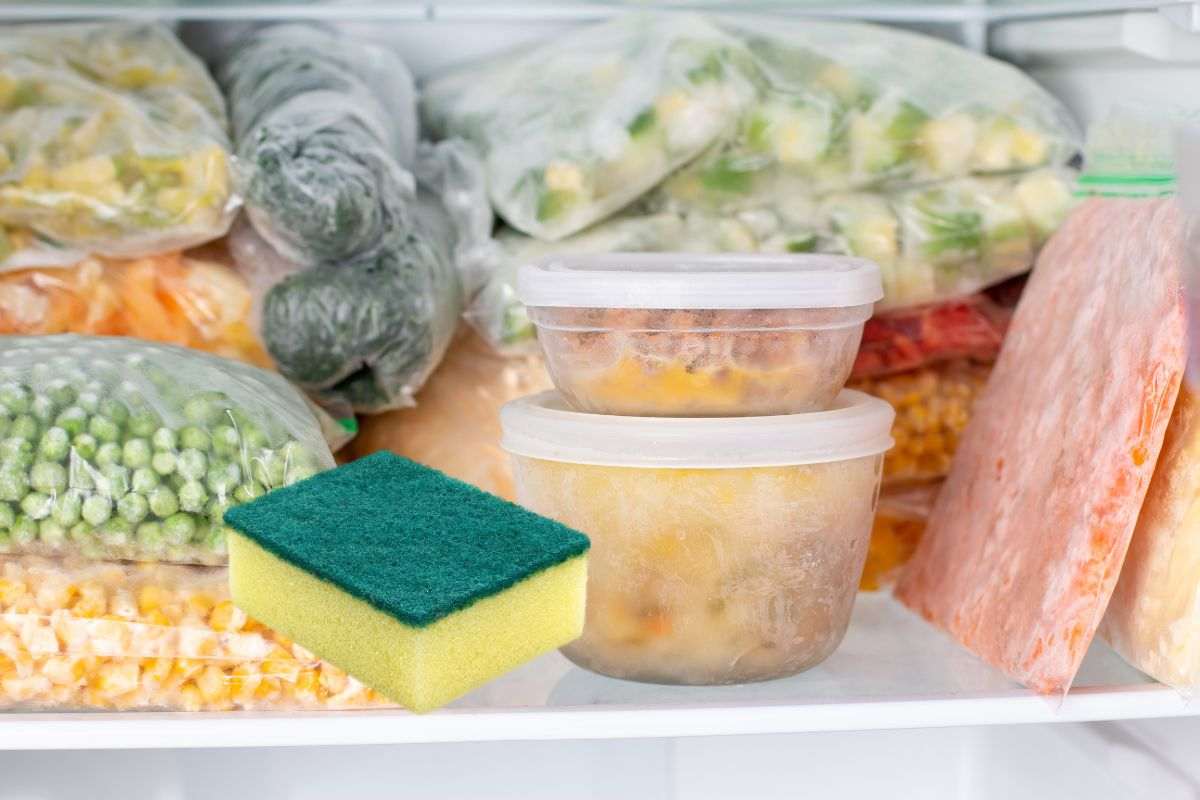 congelatore con spugna