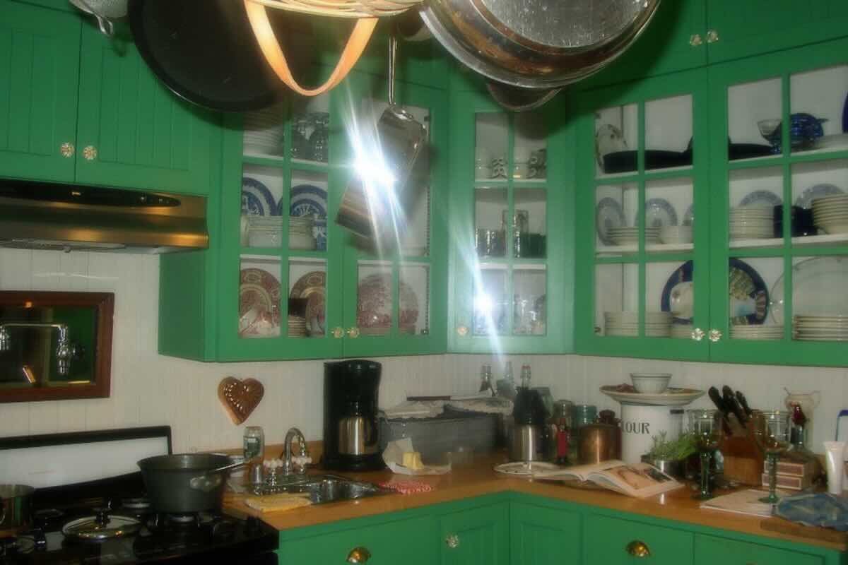 cucina verde antica 