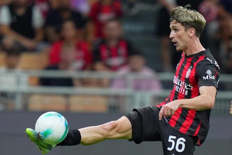 Alexis Saelemaekers in azione in Coppa Italia