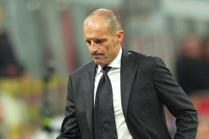Massimiliano Allegri preoccupato a San Siro