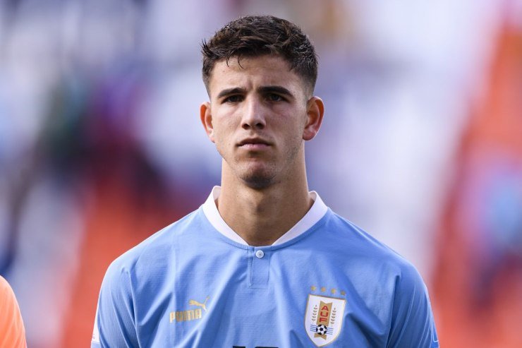 Facundo Gonzalez con la maglia dell'Uruguay
