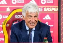 Scontro Camelio-Matera: “Gasperini pensi ad allenare. Con Sancho ha solo fatto perdere tempo alla Roma!” Gian Piero Gasperini sorridente in conferenza stampa