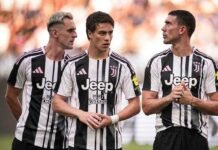 Giocatori della Juventus prima di una partita