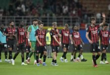 Giocatori del Milan a San Siro