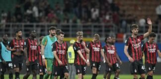 Giocatori del Milan a San Siro