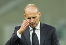 Massimiliano Allegri disperato a San Siro
