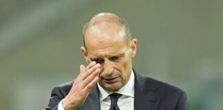 Massimiliano Allegri disperato a San Siro