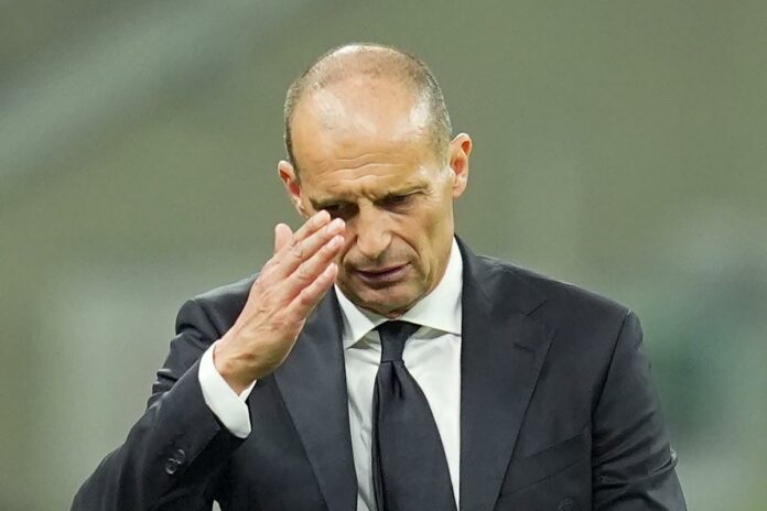 Massimiliano Allegri disperato a San Siro