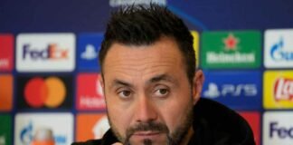 Roberto De Zerbi in conferenza stampa