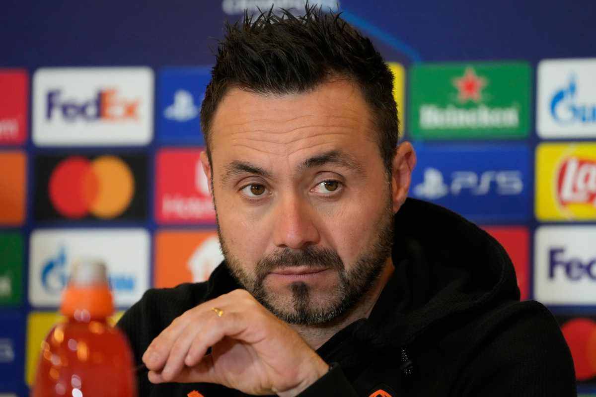 Roberto De Zerbi in conferenza stampa