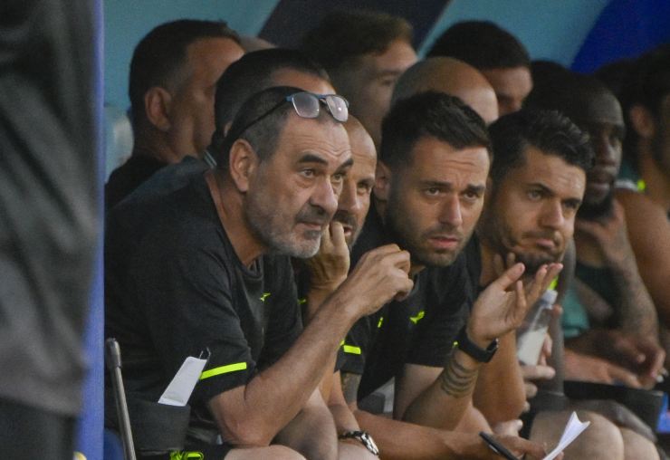 Maurizio Sarri in panchina