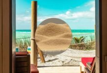 casa vicino al mare e sabbia