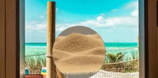 casa vicino al mare e sabbia