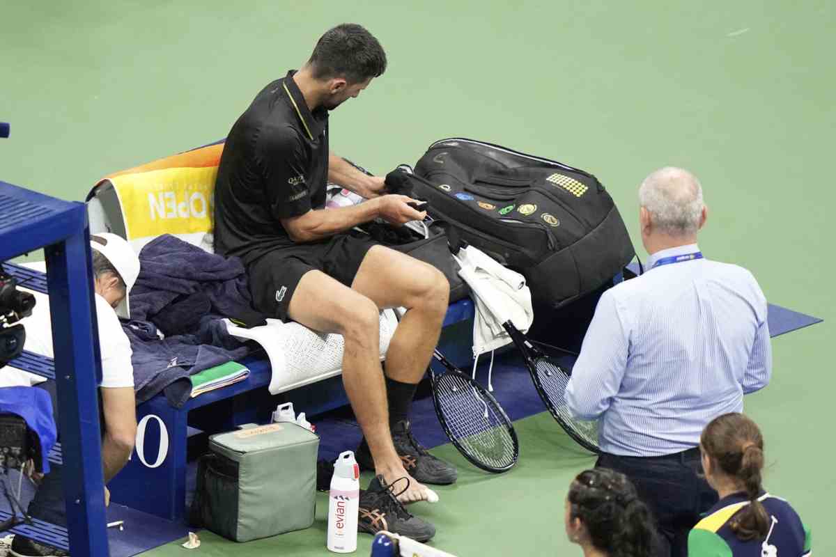 Djokovic in campo