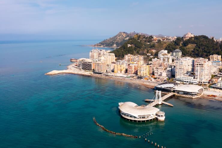 vista dall'alto di Durazzo