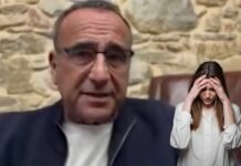 carlo conti, donna triste