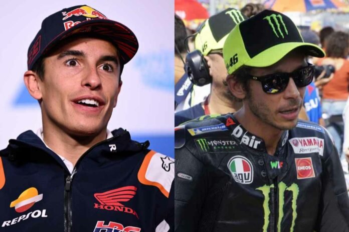 Marquez inguaia Valentino Rossi, colpo di scena assurdo Marquez-Rossi