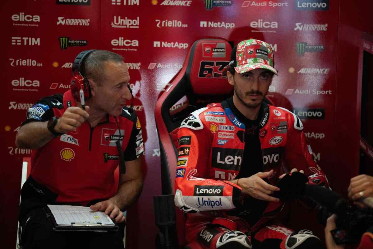 Bagnaia al box