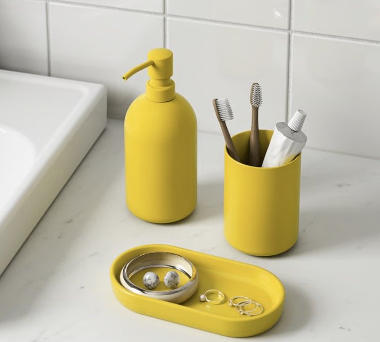 set bagno giallo ikea