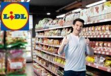 supermercato, logo lidl, uomo con pollice in su