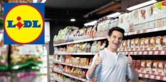 supermercato, logo lidl, uomo con pollice in su