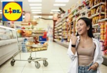 donna felice, supermercato, logo lidl