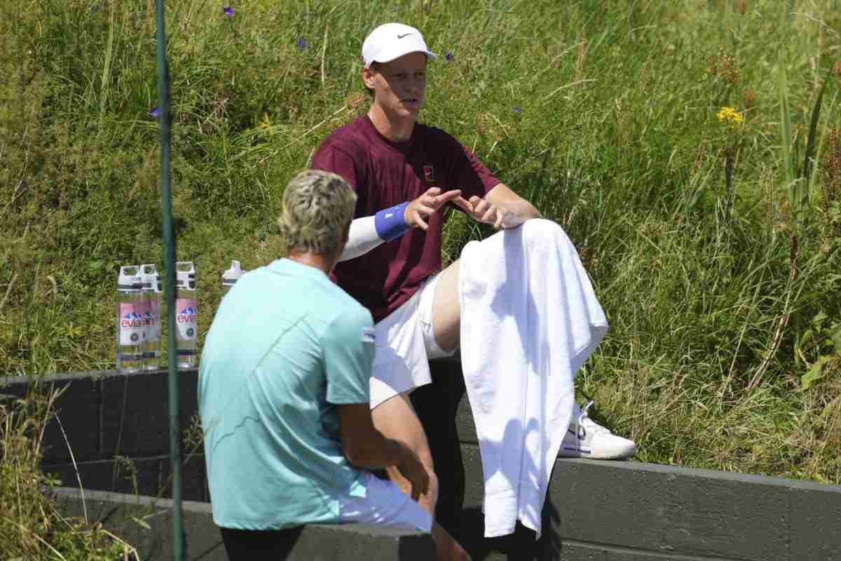 Sinner in allenamento