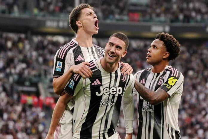 Juve, festa rovinata: si libera a zero e si trasferisce a Madrid Giocatori della Juve festeggiano dopo un gol