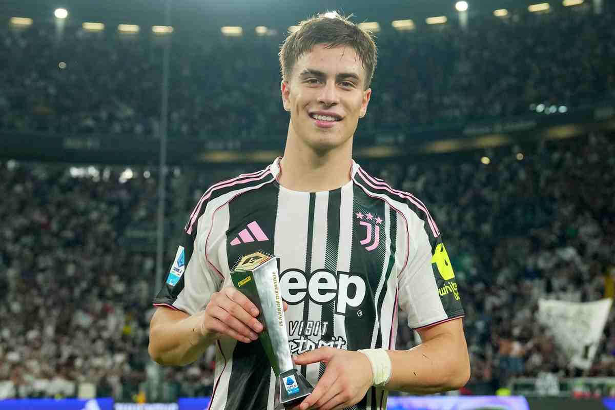 Kenan Yildiz col premio di MVP di Juve-Inter