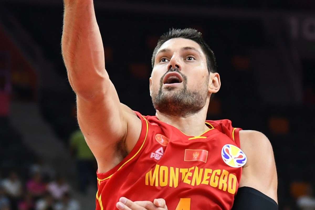 Nikola Vucevic in azione ad Eurobasket 2025