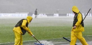 Campo allagato dopo un nubifragio