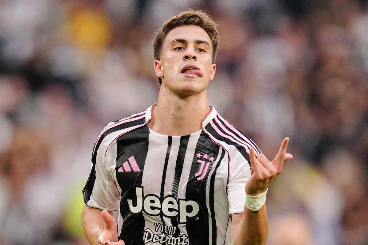 Kenan Yildiz esulta dopo il gol all'Inter