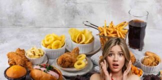 alimenti vari, donna sconvolta