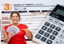 donna felice euro, calcolatrice, modello 730