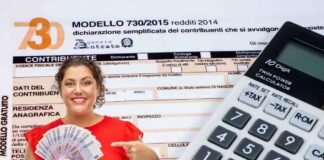 donna felice euro, calcolatrice, modello 730