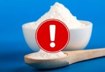 bicarbonato di sodio e segnale di pericolo