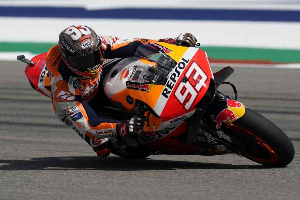 Marc Marquez a bordo della Honda nel 2020