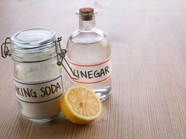 bicarbonato, aceto e limone