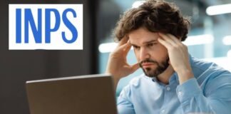 uomo triste al pc logo inps