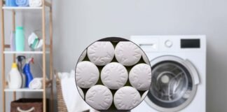 angolo lavanderia in casa e pillole di aspirina
