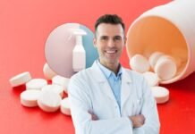 medico, pillole e spruzzino