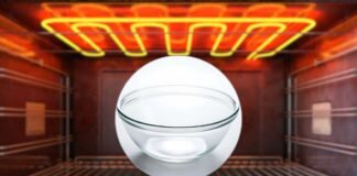 forno con serpentina accesa e ciotola