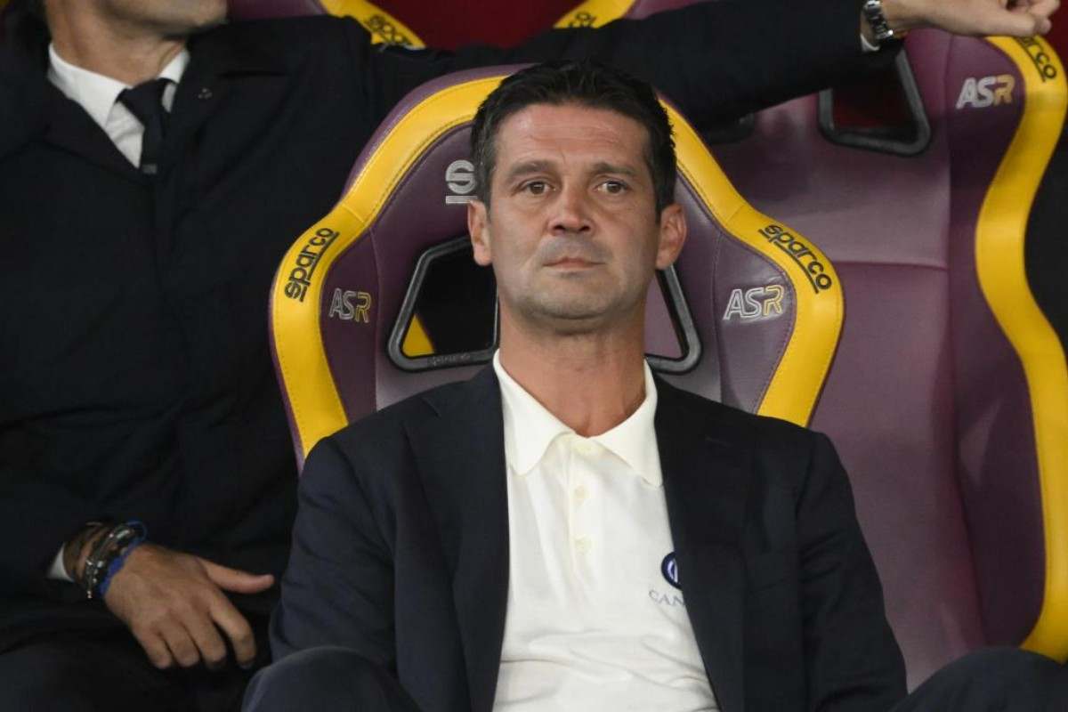 Cristian Chivu in panchina all'Olimpico