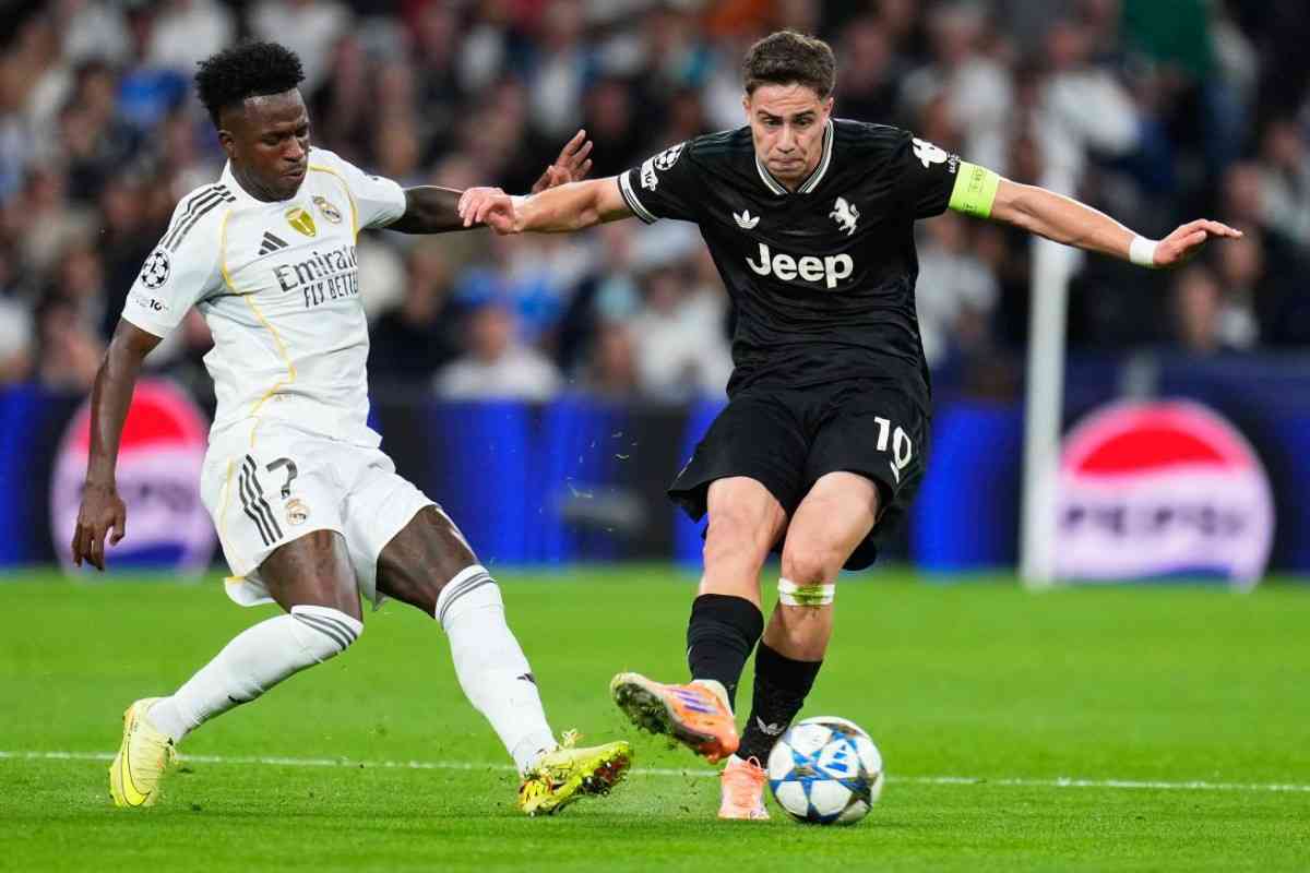 Kenan Yildiz in azione al 'Bernabeu'