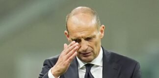 Massimiliano Allegri contrariato