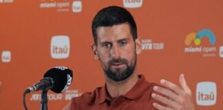 Novak Djokovic in conferenza stampa