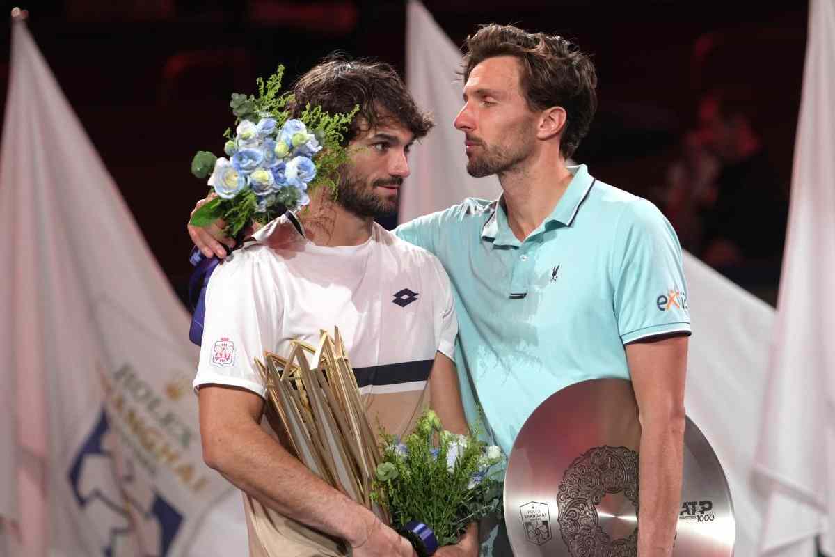 Rinderknech e Vacherot durante la premiazione a Shanghai