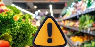 scaffali supermercato segnale pericolo