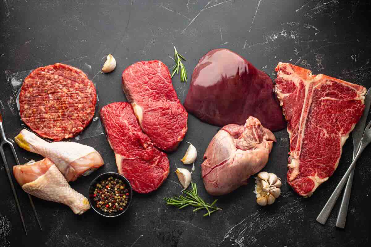 vari tagli di carne