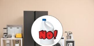 candeggina, elettrodomestici e scritta no